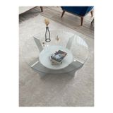 BURAK HOME DECOR Modern Yuvarlak Raflı Orta Sehpa 90cm Çap