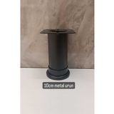 Burak metal fırın boya matsiyah alttan ayarlı mobilya ayağı (10cm)