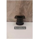Burak metal fırın boya matsiyah alttan ayarlı mobilya ayağı (6cm)