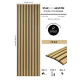 BURAMODA Star Slim Flex Akustik Duvar Paneli Ff Kaplama Teak Meşe 60x250 Cm - Ses Ve Isı Yalıtımı