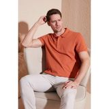 Buratti % 100 Pamuk Düğmeli Polo T Shirt Erkek Polo 5902127 - Tarçın