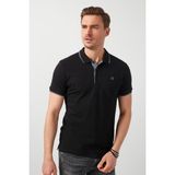 Buratti % 100 Pamuk Düğmeli Regular Fit Polo Yaka T Shirt Erkek POLO YAKA T SHİRT 5902118 - Siyah