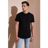 Buratti % 100 Pamuk Regular Fit Bisiklet Yaka T shirt Erkek T Shirt 5902511 SİYAH