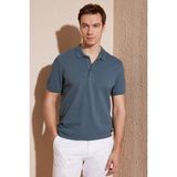 Buratti % 100 Pamuk Regular Fit Düğmeli Polo Yaka T Shirt Erkek Polo Yaka T Shirt 5902127 - 2XL - Petrol