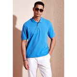 Buratti % 100 Pamuk Regular Fit Düğmeli Polo Yaka T-Shirt Erkek Polo Yaka T-Shirt 5902127 - Koyu Mavi