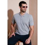 Buratti % 100 Pamuk Regular Fit Düğmeli Polo Yaka T Shirt Erkek POLO YAKA T SHİRT 5902127 - Kül Rengi