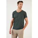 Buratti % 100 Pamuk Slim Fit V Yaka Basic T Shirt Erkek T SHİRT 5412001