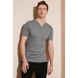 Buratti % 100 Pamuklu V Yaka Slim Fit T Shirt Erkek T Shirt 5902122 - Açık Haki