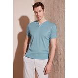 Buratti % 100 Pamuklu V Yaka Slim Fit T Shirt Erkek T Shirt 5902122 - Açık Mavi