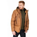 Buratti 5717101 Taba Slim Fit Kapüşonlu Erkek Mont