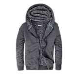 Buratti 575708 Antrasit İçi Kürklü Kapüşonlu Sweatshirt Erkek Mont