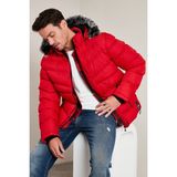 Buratti 5761080 B Slim Fit Suni Kürklü Peluş Astarlı Çıkarılabilir Kapüşonlu Şişme Erkek Mont