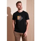 Buratti 646R3940 Siyah Baskılı Slim Fit Erkek T-shirt