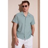 Buratti Apaş Yaka Kısa Kollu Regular Fit Gömlek Erkek Gömlek CF24S117842 - XL - Mint