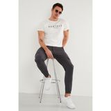 Buratti Baskılı Bisiklet Yaka Pamuklu Slim Fit T Shirt Erkek T Shirt 541DPRTMNT24 - Beyaz - 2XL