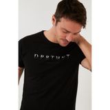 Buratti Baskılı Bisiklet Yaka Pamuklu Slim Fit T Shirt Erkek T Shirt 541DPRTMNT24 - Siyah