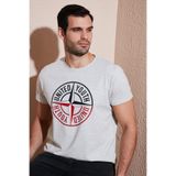 Buratti Baskılı Bisiklet Yaka Pamuklu Slim Fit T Shirt Erkek T SHİRT 541PUSULA