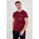 Buratti Bisiklet Yaka % 100 Pamuklu Slim Fit T Shirt Erkek T Shirt 541REWORK - Bordo