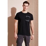 Buratti Bisiklet Yaka % 100 Pamuklu Slim Fit T Shirt Erkek T Shirt 541REWORK - Siyah