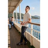 Buratti Çizgili Kısa Kollu Düğmeli Erkek Polo T Shirt 5904026 AÇIK HAKİ