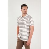 Buratti Çizgili Kısa Kollu Düğmeli Erkek Polo T Shirt 5904026 KAHVE