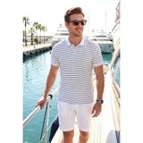 Buratti Çizgili Kısa Kollu Düğmeli Polo T Shirt Erkek Polo T Shirt 5904026 - İndigo