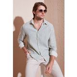 Buratti Çizgili Regular Fit Pamuklu Uzun Kollu Gömlek Erkek GÖMLEK CF25S129721