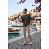 Buratti Comfort Boru Paça Normal Bel Pantolon Erkek Kot Pantolon 4412C66TEXAS - Bej - 32 - 32