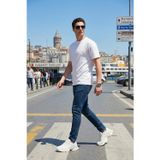 Buratti Dar Kalıp Düşük Bel Dar Paça Jeans Erkek Kot Pantolon 1115C55NAPOLI YEŞİL-MAVİ