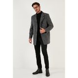 Buratti Düğmeli Kırçıllı Slim Fit Kaşe Kaban Erkek Kaban 5840099N - XL - Siyah