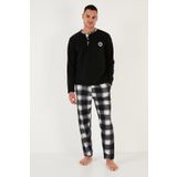 Buratti Ekose Regular Fit Bisiklet Yaka Kışlık Polar Pijama Takımı Erkek Pijama Takımı 609610013w4