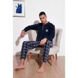 Buratti Ekoseli Regular Fit Düğmeli Bisiklet Yaka Kışlık Polar Pijama Takımı 60961002