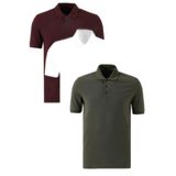 BURATTI Erkek Polo Yaka T-Shirt, Regular Fit, Kısa Kol, 3'lü Paket, Çok Renkli, XL