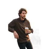 Buratti Erkek Regular Fit, Fermuarlı Yaka, Uzun Kollu Kazak, Mavi