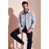 Buratti Fitilli Çıtçıtlı Relaxed Fit Gömlek Erkek Gömlek 5905510 - Açık Gri