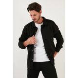 Buratti Fitilli Çıtçıtlı Relaxed Fit Gömlek Erkek Gömlek 5905510 - S - Siyah
