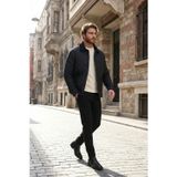 Buratti Kapitoneli Regular Fit Kadife Detaylı Erkek Mont 497Leroy Siyah