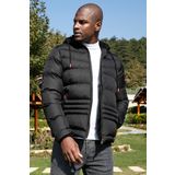 Buratti Kapüşonlu Cepli Slim Fit Şişme Erkek Mont 6490001 SİYAH