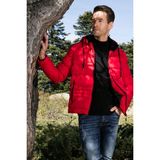 Buratti Kapüşonlu Fermuarlı Cepli Slim Fit Mont Erkek Mont 6490001 - Kırmızı
