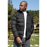 Buratti Kapüşonlu Fermuarlı Cepli Slim Fit Mont Erkek Mont 649000110 - Siyah