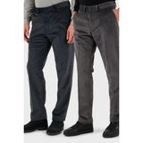 Buratti Normal Bel Regular Fit Düz Paça 2'li Paket Kadife Pantolon Erkek Kadife Pantolon 645MERLINS2 - Antrasit - Gri - 58