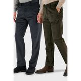 Buratti Normal Bel Regular Fit Düz Paça 2'li Paket Kadife Pantolon Erkek Kadife Pantolon 645MERLINS2 - Antrasit - Haki - 60