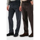 Buratti Normal Bel Regular Fit Düz Paça 2'li Paket Kadife Pantolon Erkek Kadife Pantolon 645MERLINS2 - Antrasit - Kahverengi - 58