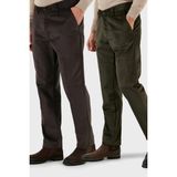 Buratti Normal Bel Regular Fit Düz Paça 2'li Paket Kadife Pantolon Erkek Kadife Pantolon 645MERLINS2 - Haki - Kahve - 60
