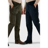 Buratti Normal Bel Regular Fit Düz Paça 2'li Paket Kadife Pantolon Erkek Kadife Pantolon 645MERLINS2 - Haki - Lacivert - 52