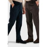 Buratti Normal Bel Regular Fit Düz Paça 2'li Paket Kadife Pantolon Erkek Kadife Pantolon 645MERLINS2 - Lacivert - Kahve - 54