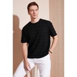 Buratti Pamuk Karışımlı Bisiklet Yaka Regular Fit T Shirt Erkek T Shirt CF24S218001 - Siyah