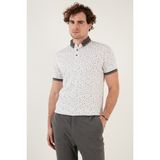 Buratti Pamuk Karışımlı Desenli Slim Fit Polo T Shirt Erkek T Shirt 646B3270 - XL - Beyaz