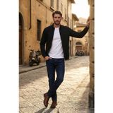 Buratti Pamuk Karışımlı Regular Fit Dik Yaka Erkek Hırka 5901223 SİYAH