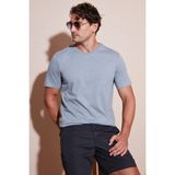 Buratti Pamuklu Baskılı Regular Fit Bisiklet Yaka T Shirt Erkek T Shirt 59020205 - Açık Gri - 2XL